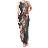 Hawaii Tartan With Hibiscus Family Matching Tank Maxi Dress and Hawaiian Shirt Polynesian Pattern Vintage