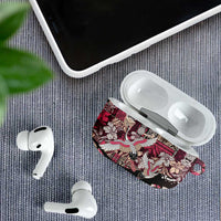 Japanese Hawaiian Crane AirPods Case Soft Pink Tapa Patchwork Pattern LT9 - Polynesian Pride