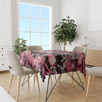 Japanese Hawaiian Crane Tablecloth Soft Pink Tapa Patchwork Pattern LT9 - Polynesian Pride