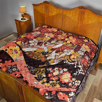 Japanese Hawaiian Crane Quilt Yellow Ochre Tapa Patchwork Pattern