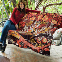 Japanese Hawaiian Crane Quilt Yellow Ochre Tapa Patchwork Pattern