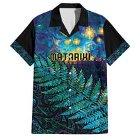 Matariki Te Tau Hou Maori Family Matching Summer Maxi Dress and Hawaiian Shirt New Zealand Silver Fern Night Starry Sky