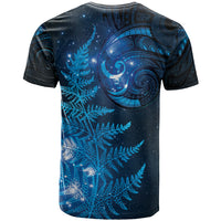 New Zealand Matariki T Shirt Blue Milky Way Stars Night Sky