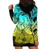 Personalised Polynesian Pride Happy Father Day Hoodie Dress I Love You Dad - Polynesian Tribal Gradient 1 LT9 - Polynesian Pride