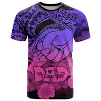 Custom Polynesian Pride Happy Father Day T Shirt I Love You Dad Polynesian Tribal Gradient 2 LT9 Gradient - Polynesian Pride