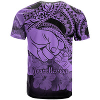 Custom Polynesian Pride Happy Father Day T Shirt I Love You Dad Polynesian Tribal Purple LT9 - Polynesian Pride