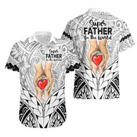 Polynesian Father's Day Gift For Dad Hawaiian Shirt Super Father In The World - Black Polynesian Pattern LT9 - Polynesian Pride