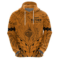 Polynesian Fathers Day Gift For Dad Hoodie Super Father In The World Gold Polynesian Pattern LT9 - Polynesian Pride
