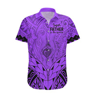 Polynesian Father's Day Gift For Dad Hawaiian Shirt Super Father In The World - Purple Polynesian Pattern LT9 Purple - Polynesian Pride