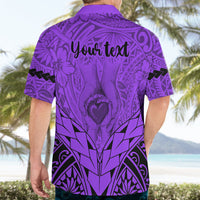 Personalised Polynesian Father's Day Gift For Dad Hawaiian Shirt Super Father In The World - Purple Polynesian Pattern LT9 - Polynesian Pride
