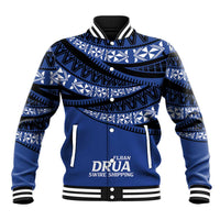 Fiji Rugby Pacific Custom Baseball Jacket Pasifika Tapa Pattern