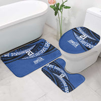 Fiji Rugby Pacific Custom Bathroom Set Pasifika Tapa Pattern - Polynesian Pride