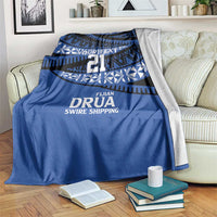 Fiji Rugby Pacific Custom Blanket Pasifika Tapa Pattern