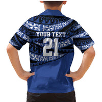 Fiji Rugby Pacific Custom Family Matching Mermaid Dress and Hawaiian Shirt Pasifika Tapa Pattern