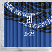 Fiji Rugby Pacific Custom Shower Curtain Pasifika Tapa Pattern