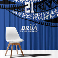 Fiji Rugby Pacific Custom Window Curtain Pasifika Tapa Pattern