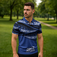 Fiji Rugby Pacific Custom Zipper Polo Shirt Pasifika Tapa Pattern - Polynesian Pride