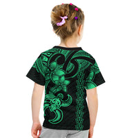 Hawaiian Tribal Kid T Shirt Polynesian Kakau Turtle - Green LT9 - Polynesian Pride