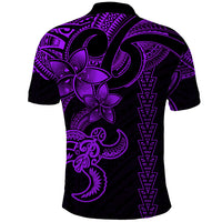 Hawaiian Tribal Polo Shirt Polynesian Kakau Turtle Purple LT9 - Polynesian Pride