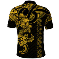 Hawaiian Tribal Polo Shirt Polynesian Kakau Turtle Yellow LT9 - Polynesian Pride