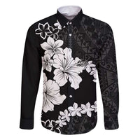 American Samoa Lotu Tamaiti Family Matching Mermaid Dress and Hawaiian Shirt White Sunday Plumeria Black Vibe