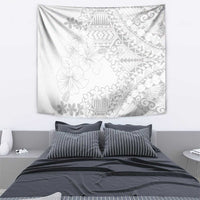 American Samoa Lotu Tamaiti Tapestry White Sunday Plumeria White Vibe