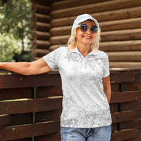 American Samoa Lotu Tamaiti Women Polo Shirt White Sunday Plumeria White Vibe