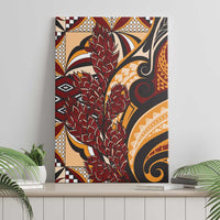 Vintage Samoa Siapo Canvas Wall Art With Teuila Torch Ginger