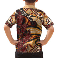 Vintage Samoa Siapo Family Matching Off Shoulder Maxi Dress and Hawaiian Shirt With Teuila Torch Ginger