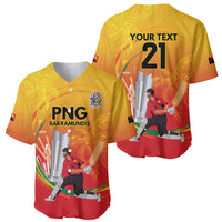Custom Cricket PNG East Asia-Pacific Baseball Jersey Papua New Guinea Rise to Power - Polynesian Pride