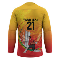 Custom Cricket PNG East Asia-Pacific Hockey Jersey Papua New Guinea Rise to Power - Polynesian Pride