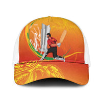 Cricket PNG East Asia-Pacific Mesh Trucker Cap Papua New Guinea Rise to Power LT9 One Size White Gold - Polynesian Pride