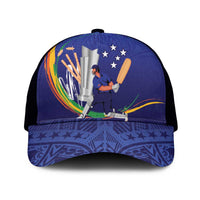 Cricket Samoa East Asia-Pacific Mesh Trucker Cap Samoa Storming the Limits LT9 One Size Black Blue - Polynesian Pride