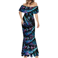 personalised-polynesia-ribbon-butterflies-mermaid-dress-silver-fern-breast-cancer-with-papua-shell-pattern
