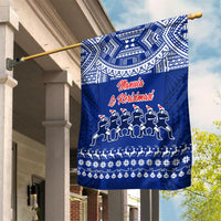 Toa Samoa Christmas Garden Flag Samoa Siva Tau Manuia Le Kerisimasi Blue Vibe LT9 House Flag Blue - Polynesian Pride