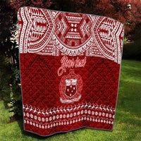 Personalised Toa Samoa Christmas Quilt Samoa Siva Tau Manuia Le Kerisimasi Red Vibe LT9 - Polynesian Pride