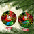 Personalised Vanuatu Joyeux Noel Ceramic Ornament Christmas Santas God Yumi LT9 Circle Reggae - Polynesian Pride