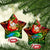Personalised Vanuatu Joyeux Noel Ceramic Ornament Christmas Santas God Yumi LT9 Star Reggae - Polynesian Pride