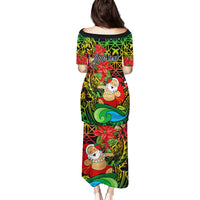 Personalised Vanuatu Joyeux Noel Family Matching Puletasi Dress and Hawaiian Shirt Christmas Santas God Yumi LT9 - Polynesian Pride
