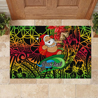 Personalised Vanuatu Joyeux Noel Rubber Doormat Christmas Santas God Yumi LT9 - Polynesian Pride