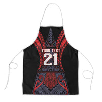 Custom New Zealand Apron Maori Kiwiana Pattern Tukutuku Motif
