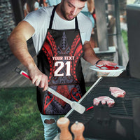 Custom New Zealand Apron Maori Kiwiana Pattern Tukutuku Motif