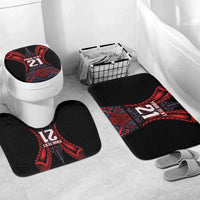 Custom New Zealand Bathroom Set Maori Kiwiana Pattern Tukutuku Motif
