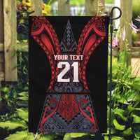 Custom New Zealand Garden Flag Maori Kiwiana Pattern Tukutuku Motif LT9 Garden Flag Red - Polynesian Pride