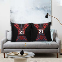Custom New Zealand Pillow Cover Maori Kiwiana Pattern Tukutuku Motif