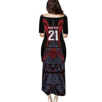 Custom New Zealand Puletasi Maori Kiwiana Pattern Tukutuku Motif LT9 - Polynesian Pride