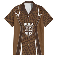 Custom Oceania Football Bula Fiji Hawaiian Shirt Polynesian Tribal Pattern LT9 Brown - Polynesian Pride