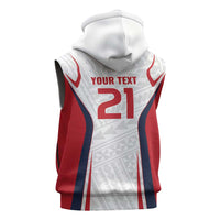 Custom Oceania Football Tahiti Sleeveless Hoodie Polynesian Tribal Pattern LT9 - Polynesian Pride