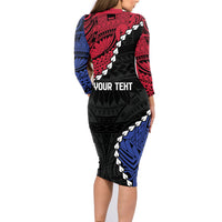 Personalized Guam 80th Anniversary Liberation Day Family Matching Long Sleeve Bodycon Dress and Hawaiian Shirt Tano I Man Chamoru Since 1944