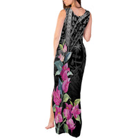 Guahan Puti Tai Nobiu Tank Maxi Dress Guam Bougainvillea Flower Art